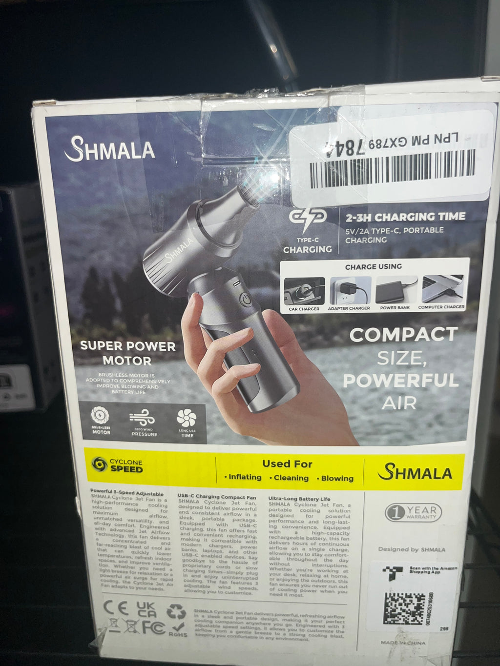 Compressed air duster perfect for rideshare drivers
